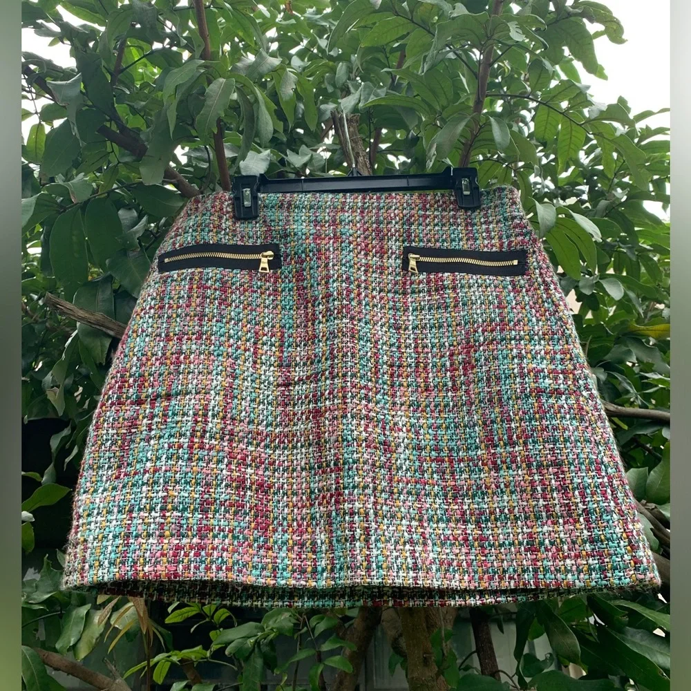 ✨⚡️💥 Loft Tweed Skirt Women's Straight Pencil Multicolor - Picture 2 of 8